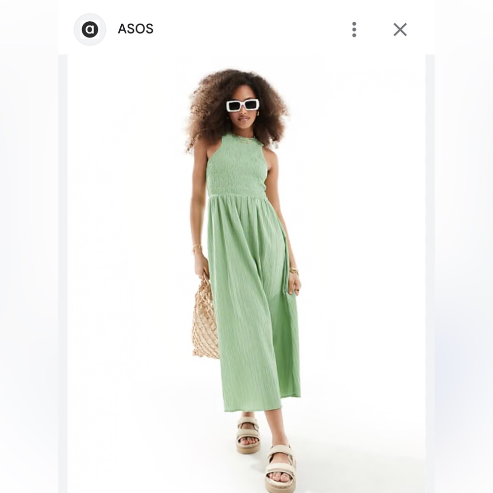 ASOS Light Green Midi Skirt